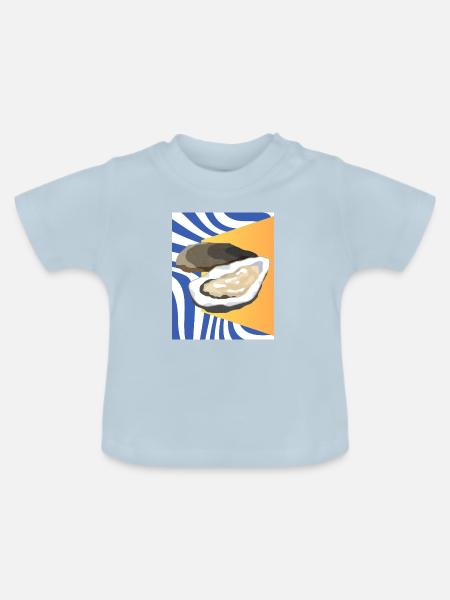 Funky Oysters - Baby Bio-T-Shirt mit Rundhals - Hellblau