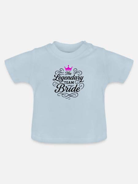 Team Braut Junggesellin - Baby Bio-T-Shirt mit Rundhals - Hellblau