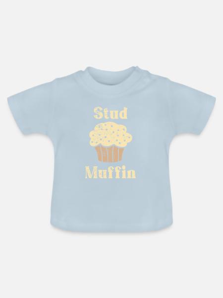 Stud Muffin - Baby Bio-T-Shirt mit Rundhals - Hellblau