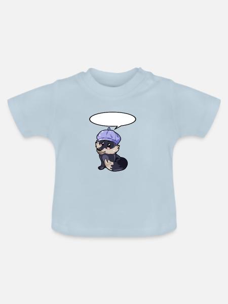 Maler Wolf - Baby Bio-T-Shirt mit Rundhals - Hellblau