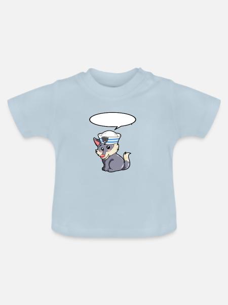 Matrose Wolf - Baby Bio-T-Shirt mit Rundhals - Hellblau