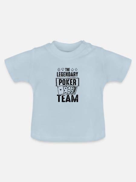 Poker Team - Baby Bio-T-Shirt mit Rundhals - Hellblau