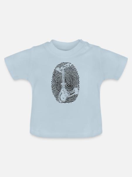 Escooter Elektroroller E-Roller Fingerprint - Baby Bio-T-Shirt mit Rundhals - Hellblau