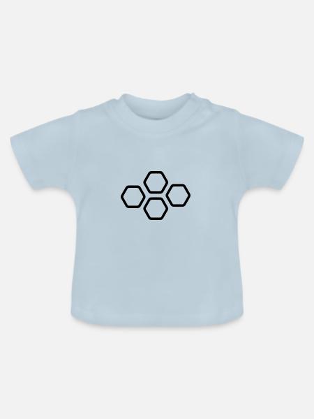 Imker symbol - Baby Bio-T-Shirt mit Rundhals - Hellblau