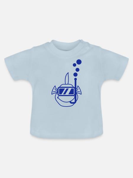 Snorkeling Fish - Baby Bio-T-Shirt mit Rundhals - Hellblau