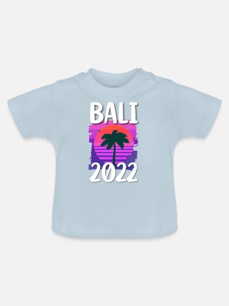 Bali 2022 - Baby Bio-T-Shirt mit Rundhals - Hellblau