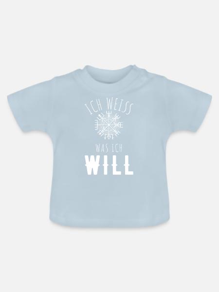 Wegweiser MOTIVATION - VEGVISIR - Baby Bio-T-Shirt mit Rundhals - Hellblau
