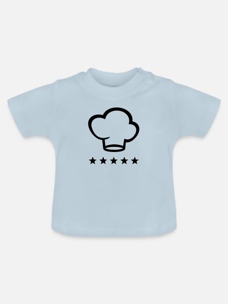 Sternekoch - Sterne - Baby Bio-T-Shirt mit Rundhals - Hellblau