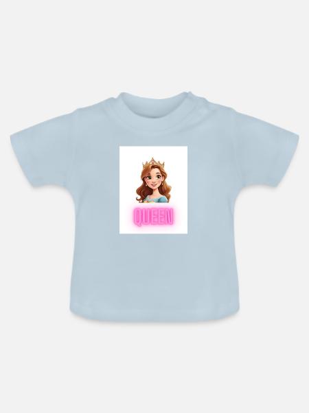 Queen - Baby Bio-T-Shirt mit Rundhals - Hellblau