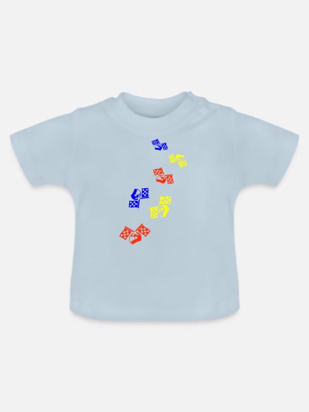 Rennfahrer helm - Baby Bio-T-Shirt mit Rundhals - Hellblau