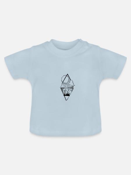Sun Mountains - Baby Bio-T-Shirt mit Rundhals - Hellblau
