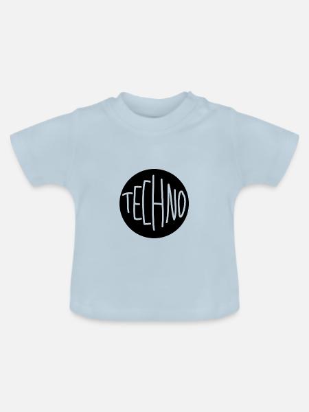 Techno Techno - Baby Bio-T-Shirt mit Rundhals - Hellblau