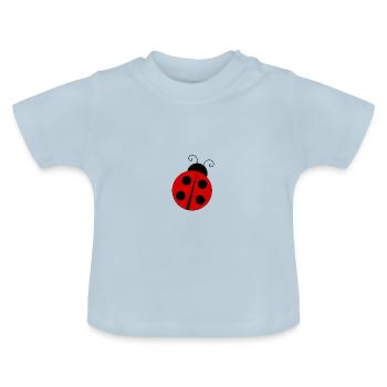 Marienkaefer - Baby Bio-T-Shirt mit Rundhals - Hellblau - Vorne