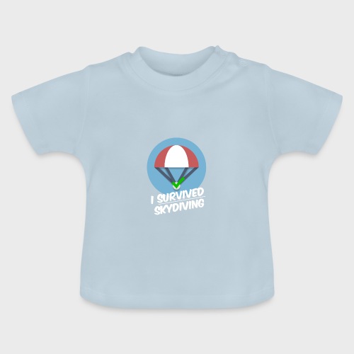 I survived Skydiving - Baby Bio-T-Shirt mit Rundhals