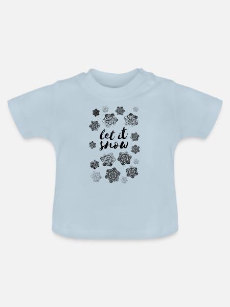 AD Let It Snow - Baby Bio-T-Shirt mit Rundhals - Hellblau