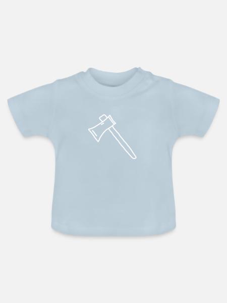 Axt - Baby Bio-T-Shirt mit Rundhals - Hellblau