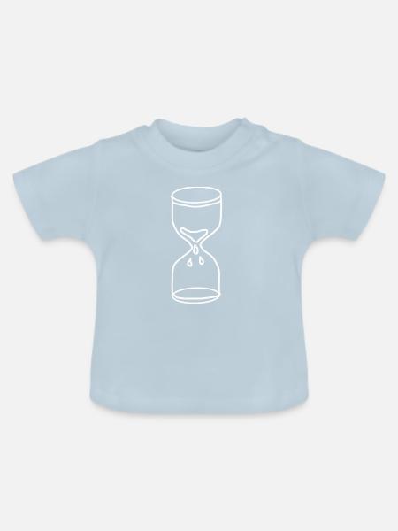 Sanduhr - Baby Bio-T-Shirt mit Rundhals - Hellblau
