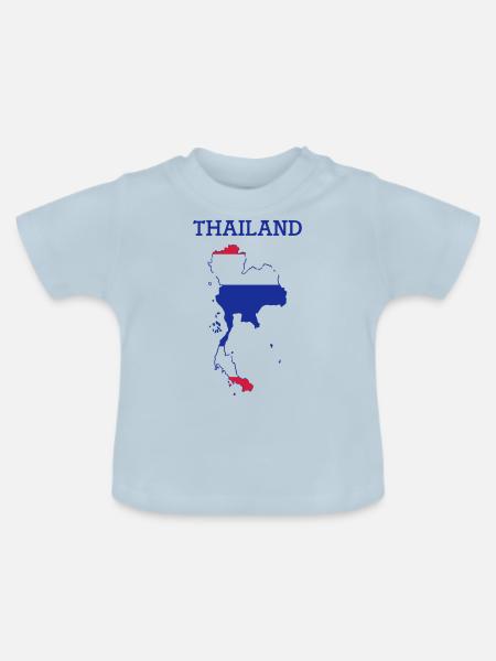 thailand - Baby Bio-T-Shirt mit Rundhals - Hellblau