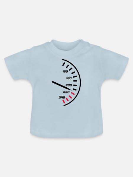 tacho02 - Baby Bio-T-Shirt mit Rundhals - Hellblau