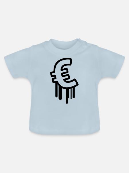euro - Baby Bio-T-Shirt mit Rundhals - Hellblau