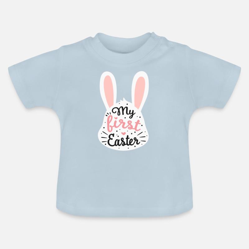 My first Easter - T-shirt bio col rond Bébé - bleu clair