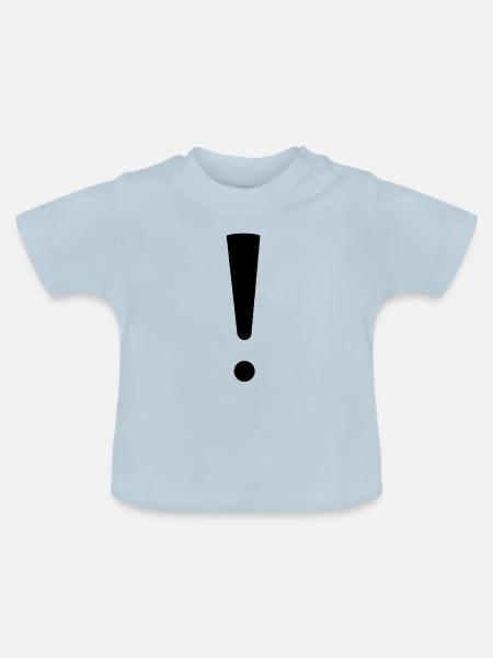 Ausrufezeichen - Baby Bio-T-Shirt mit Rundhals - Hellblau