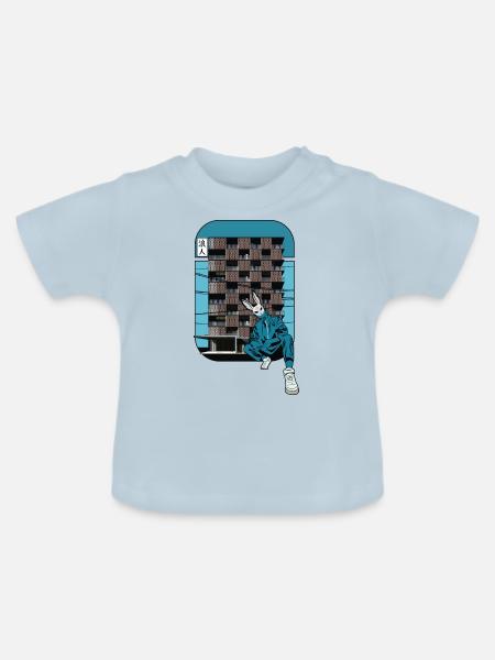 Ronin - Baby Bio-T-Shirt mit Rundhals - Hellblau