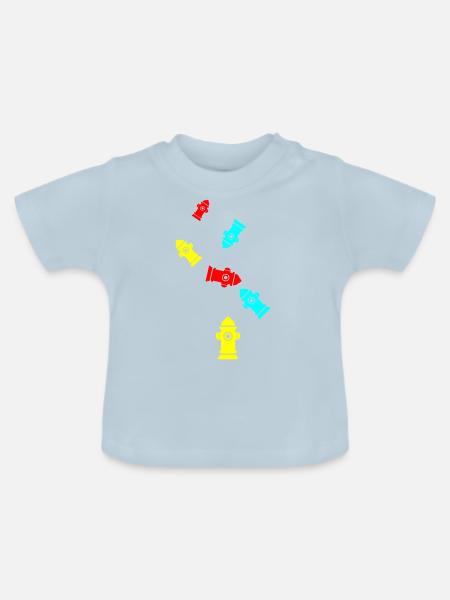 Hydrant Icon - Baby Bio-T-Shirt mit Rundhals - Hellblau