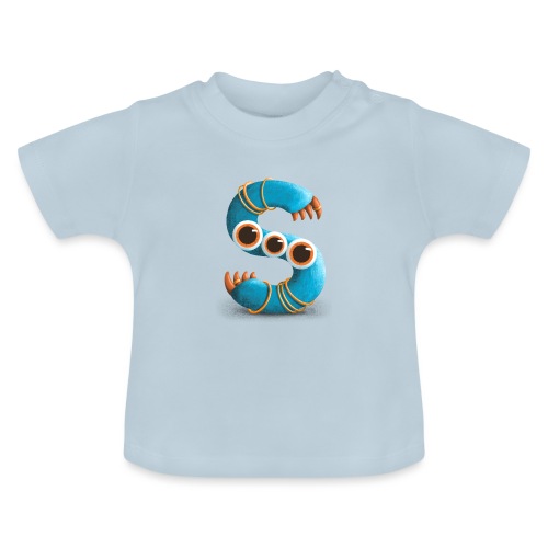 Buchstabe S - Baby Bio-T-Shirt mit Rundhals