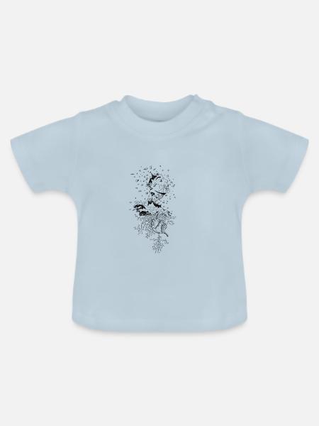 Staub zu Staub - Baby Bio-T-Shirt mit Rundhals - Hellblau