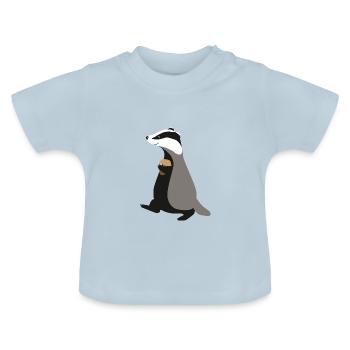 Dachs - Baby Bio-T-Shirt mit Rundhals - Hellblau - Vorne