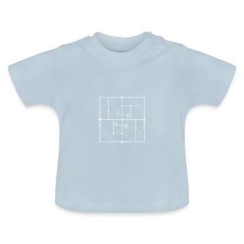 Géométrie sacrée - T-shirt bio col rond Bébé - bleu clair - Devant