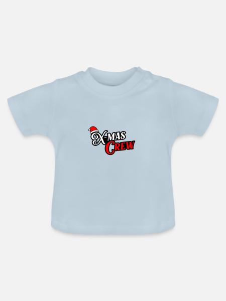 X-Mas Crew Weihnachten - Baby Bio-T-Shirt mit Rundhals - Hellblau