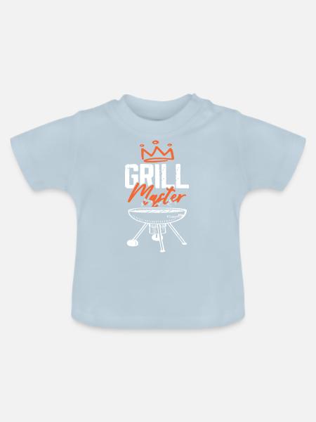 grill master - Baby Bio-T-Shirt mit Rundhals - Hellblau