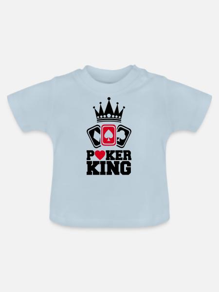 Poker King - Baby Bio-T-Shirt mit Rundhals - Hellblau
