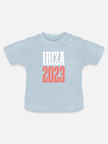 Ibiza 2023 - Baby Bio-T-Shirt mit Rundhals - Hellblau