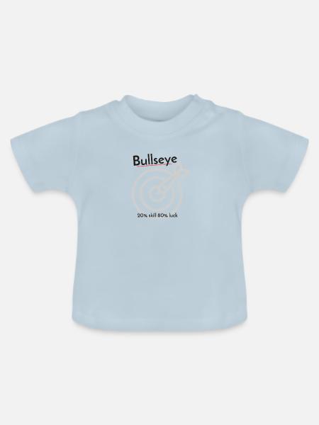 Bullseye Dart 80% Glück - Baby Bio-T-Shirt mit Rundhals - Hellblau