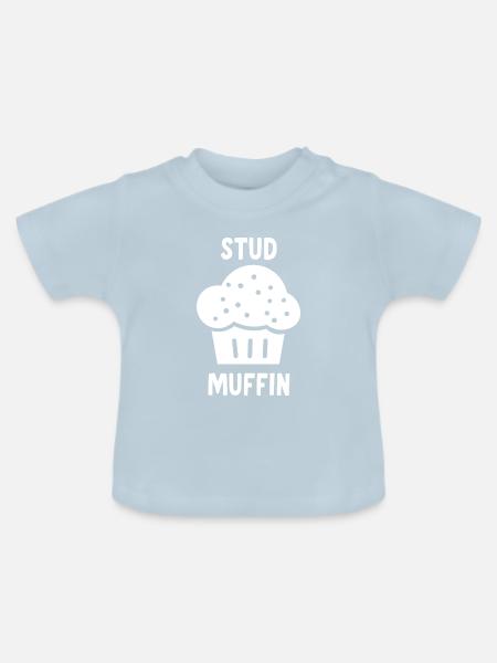 Stud Muffin - Baby Bio-T-Shirt mit Rundhals - Hellblau