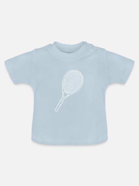 Tennisschläger - Baby Bio-T-Shirt mit Rundhals - Hellblau