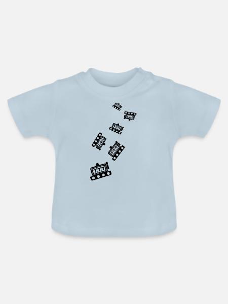 Einarmiger bandit Silhouette icon - Baby Bio-T-Shirt mit Rundhals - Hellblau