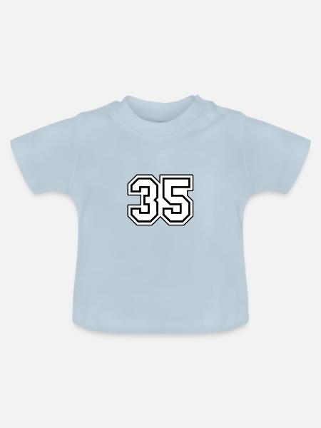 35 - Baby Bio-T-Shirt mit Rundhals - Hellblau