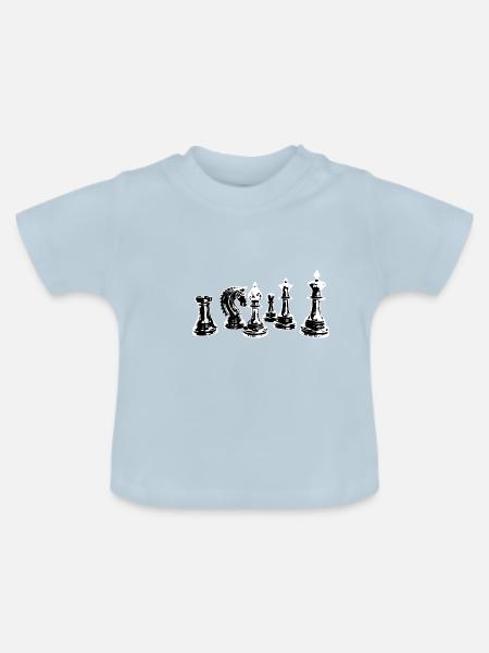Chess figure - Baby Bio-T-Shirt mit Rundhals - Hellblau