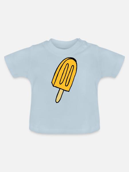Eis - Baby Bio-T-Shirt mit Rundhals - Hellblau