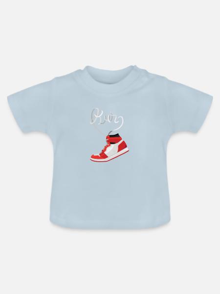 Run - Baby Bio-T-Shirt mit Rundhals - Hellblau