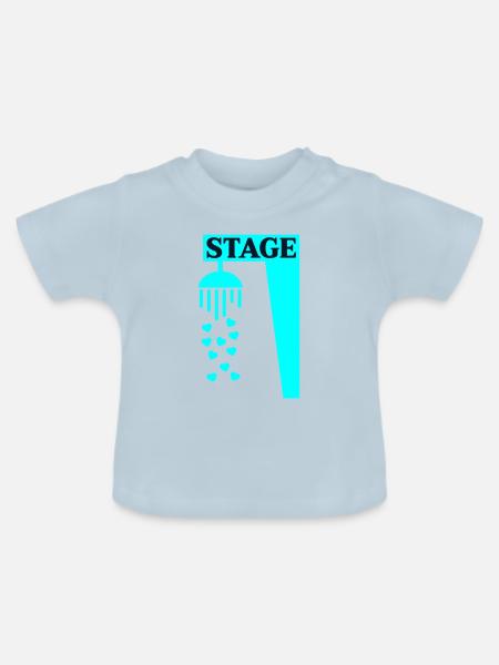 Bühnenduschgesang - Baby Bio-T-Shirt mit Rundhals - Hellblau