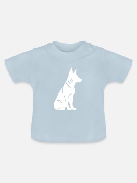 Hund - Baby Bio-T-Shirt mit Rundhals - Hellblau