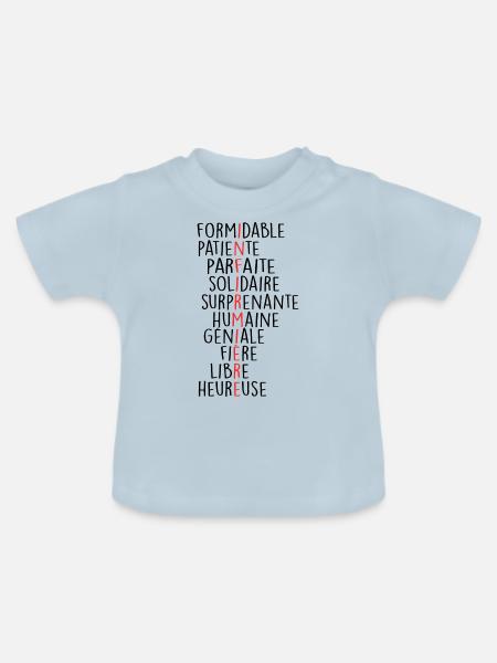Definition des Begriffs "Krankenschwester" - Baby Bio-T-Shirt mit Rundhals - Hellblau