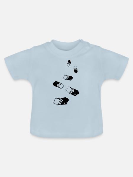 Brot icon symbol - Baby Bio-T-Shirt mit Rundhals - Hellblau