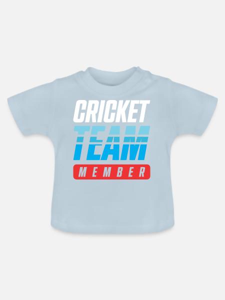 Cricket Team - Baby Bio-T-Shirt mit Rundhals - Hellblau
