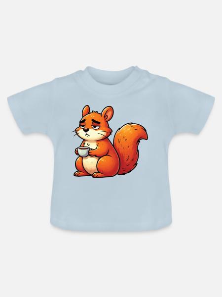 Eichhörnchen Eichhorn Eichhörnchenliebhaber Nager - Baby Bio-T-Shirt mit Rundhals - Hellblau